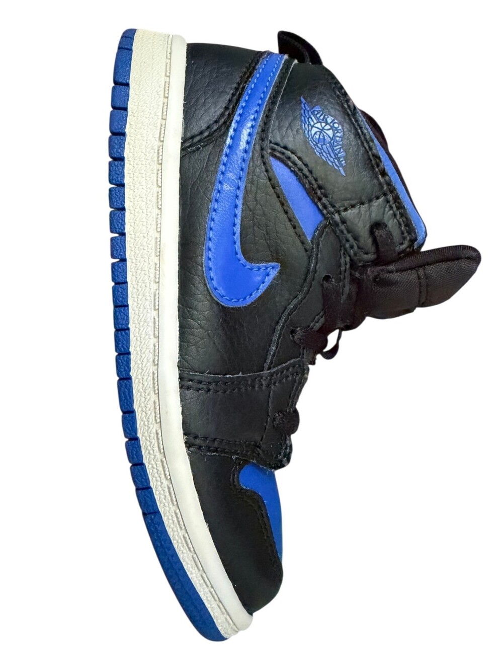 Air Jordan 1 Retro Mid 'Black Hyper Royal Toddler Size 10C